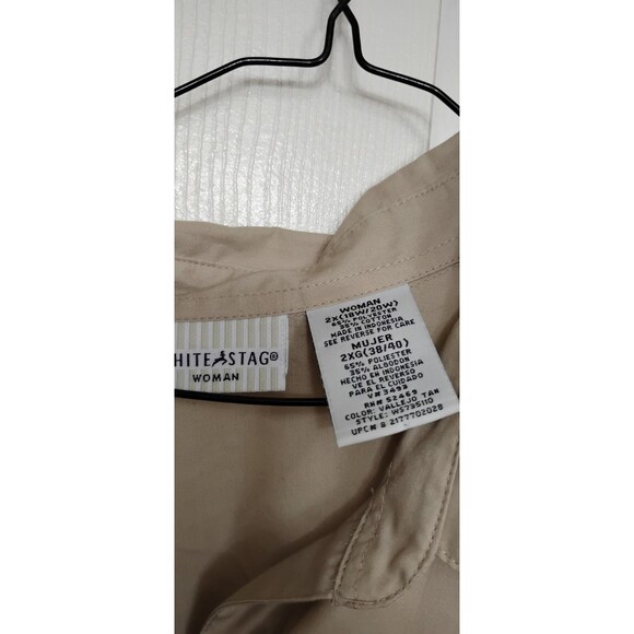 White Stag Button Up Shirt Women's 2X Poly Cotton Blend Long Sleeve - Picture 2 of 4